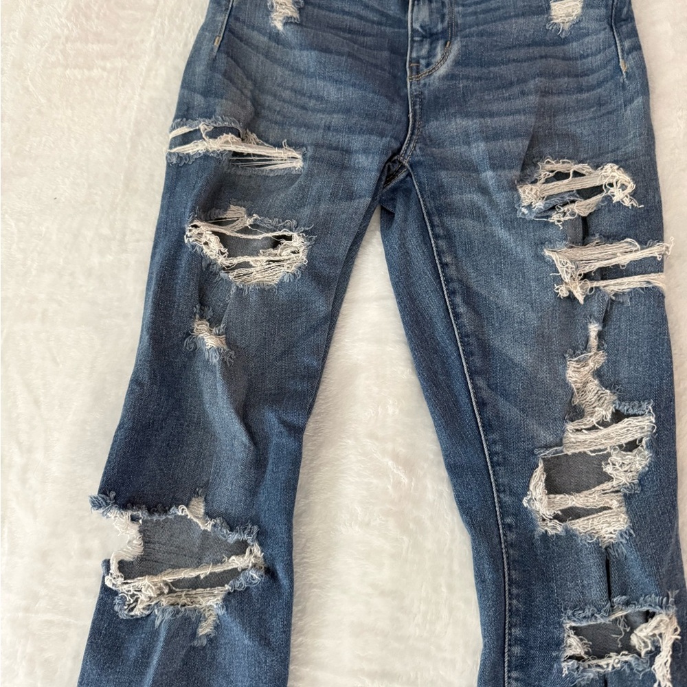 American Eagle Distressed Stretch Skinny Jeans 2 2R women’s - Picture 5 of 8